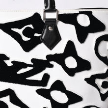 画像をギャラリービューアに読み込む, 極美品 LOUIS VUITTON ルイヴィトン LVXUF カバ タフテッドモノグラム トートバッグ M45567 ブラック ホワイト 中古 4a001672