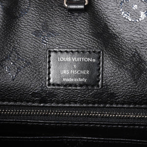 極美品 LOUIS VUITTON ルイヴィトン LVXUF カバ タフテッドモノグラム トートバッグ M45567 ブラック ホワイト 中古 4a001672