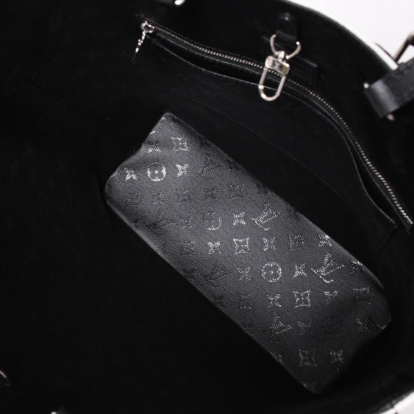 極美品 LOUIS VUITTON ルイヴィトン LVXUF カバ タフテッドモノグラム トートバッグ M45567 ブラック ホワイト 中古 4a001672