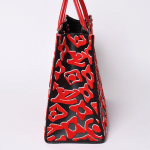 Very good condition LOUIS VUITTON On the Go GM Monogram Tufted Black x Red M45562 Used 4a001467