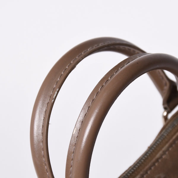 LOUIS VUITTON Monogram Satin Little Alma M92147 Beige Silver Hardware Good Condition Used 4a001592
