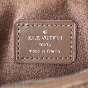LOUIS VUITTON Monogram Satin Little Alma M92147 Beige Silver Hardware Good Condition Used 4a001592