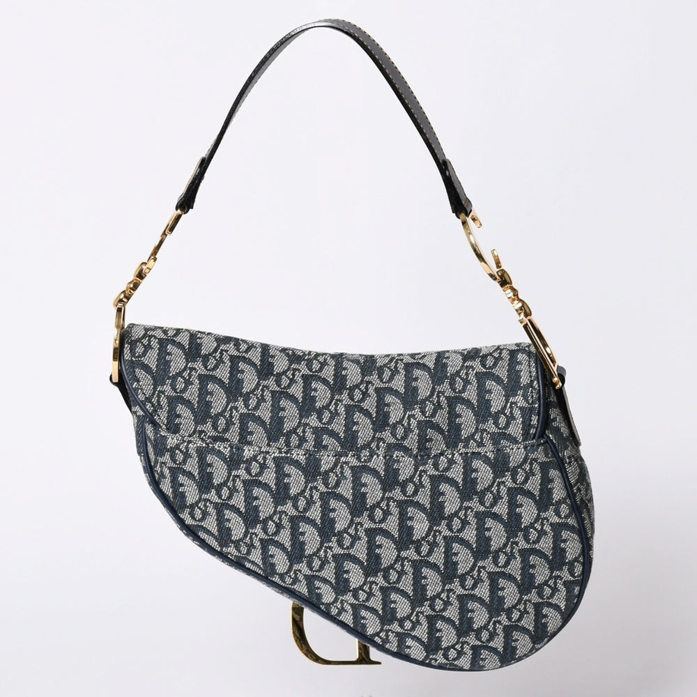 Christian Dior Galliano Period Trotter Saddle Bag RU0010 Gold Hardware Good Condition Used 4a001443