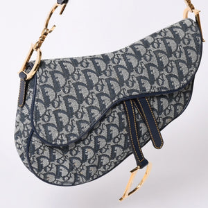 Christian Dior Galliano Period Trotter Saddle Bag RU0010 Gold Hardware Good Condition Used 4a001443