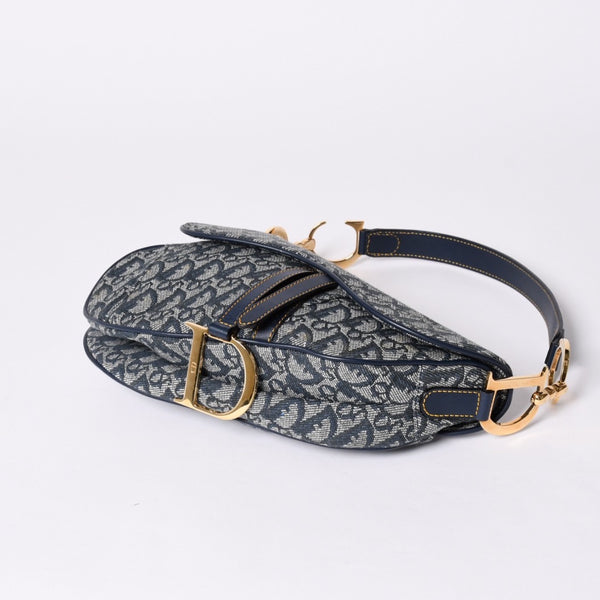 Christian Dior Galliano Period Trotter Saddle Bag RU0010 Gold Hardware Good Condition Used 4a001443