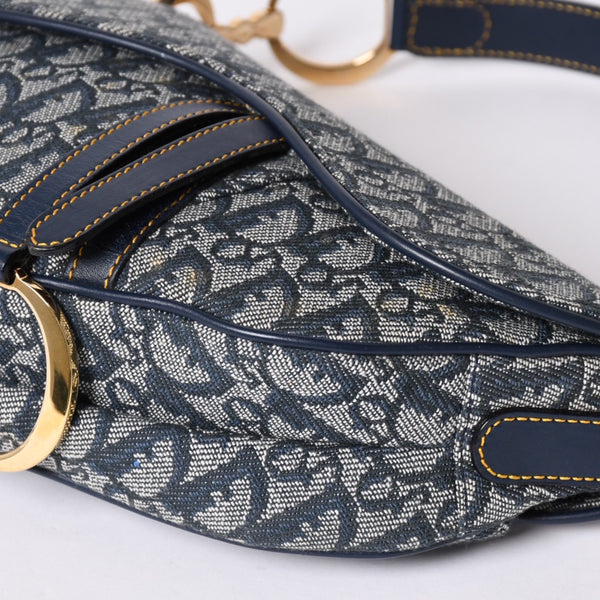 Christian Dior Galliano Period Trotter Saddle Bag RU0010 Gold Hardware Good Condition Used 4a001443
