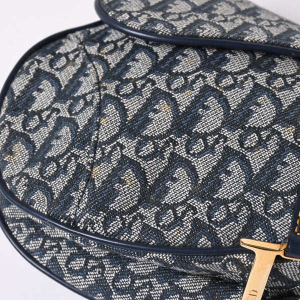 Christian Dior Galliano Period Trotter Saddle Bag RU0010 Gold Hardware Good Condition Used 4a001443
