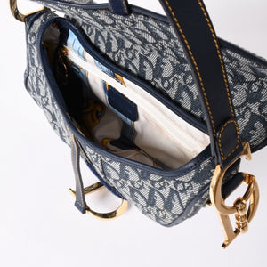 Christian Dior Galliano Period Trotter Saddle Bag RU0010 Gold Hardware Good Condition Used 4a001443