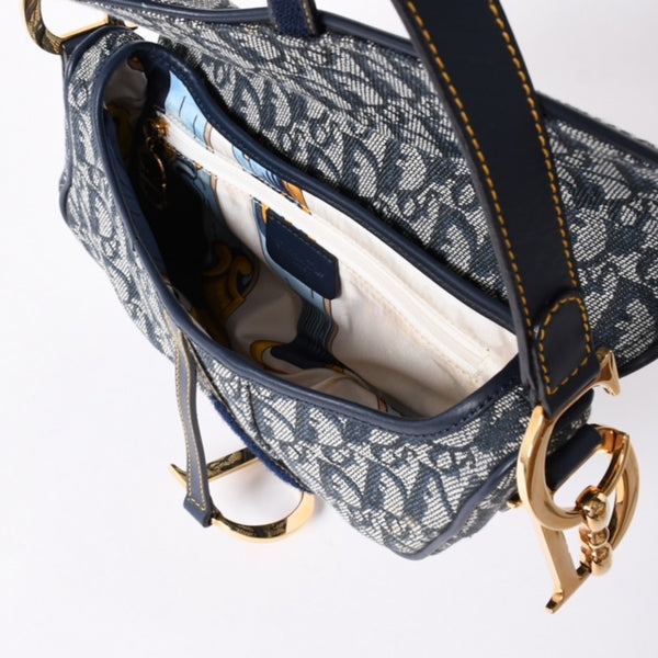 Christian Dior Galliano Period Trotter Saddle Bag RU0010 Gold Hardware Good Condition Used 4a001443