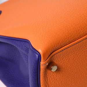 SPO Very Good Condition HERMES Kelly 32 Inner Sewing Orange x Anemone □o Stamp Gold Hardware Taurillon Clemence Handbag 2WAY Used 4a001451