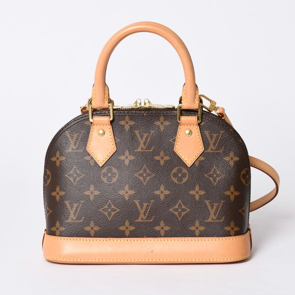 LOUIS VUITTON Monogram Alma BB Handbag M53152 Shoulder 2WAY PVC Gold Hardware Good Condition Used 4a001474