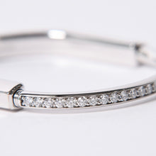 画像をギャラリービューアに読み込む, 極美品 TIFFANY&amp;Co. ティファニー ティファニー ロック バングル スモール 70425289 重量30.48g D1.01ct K18WG パヴェダイヤ 中古 4a000445