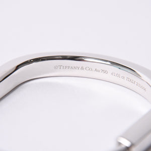 極美品 TIFFANY&Co. ティファニー ティファニー ロック バングル スモール 70425289 重量30.48g D1.01ct K18WG パヴェダイヤ 中古 4a000445