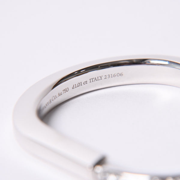極美品 TIFFANY&Co. ティファニー ティファニー ロック バングル スモール 70425289 重量30.48g D1.01ct K18WG パヴェダイヤ 中古 4a000445