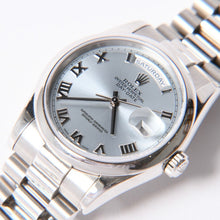 画像をギャラリービューアに読み込む, 極美品 ロレックス ROLEX デイデイト 36 118206 アイスブルー文字盤 中古 4a001495