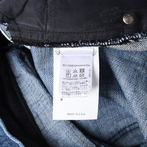 極美品 CHROME HEARTS クロムハーツ デニムパンツ ジーンズ サイズ31 クロスボール ホースシュー インディゴブルー シルバー925 中古 4a001695