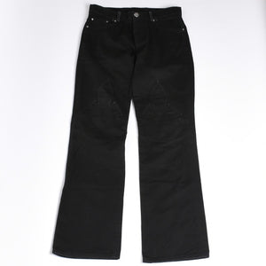 CHROME HEARTS FLEURKNEE DNM PANTS Flair knee denim pants Size 31R Horseshoe Silver 925 Good Condition Used 4a001539
