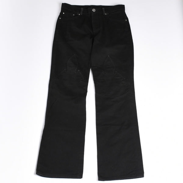 CHROME HEARTS FLEURKNEE DNM PANTS Flair knee denim pants Size 31R Horseshoe Silver 925 Good Condition Used 4a001539
