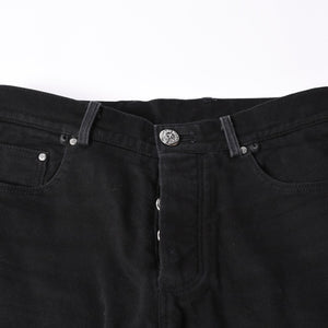 CHROME HEARTS FLEURKNEE DNM PANTS Flair knee denim pants Size 31R Horseshoe Silver 925 Good Condition Used 4a001539