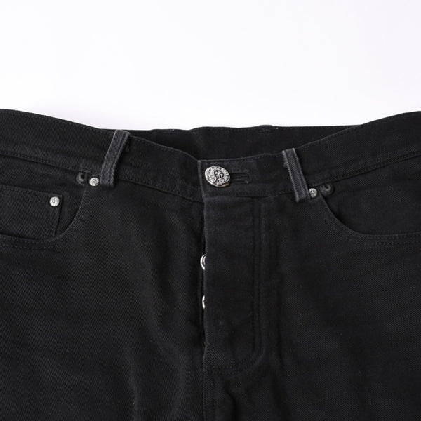 CHROME HEARTS FLEURKNEE DNM PANTS Flair knee denim pants Size 31R Horseshoe Silver 925 Good Condition Used 4a001539