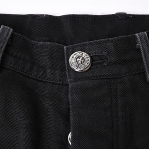 CHROME HEARTS FLEURKNEE DNM PANTS Flair knee denim pants Size 31R Horseshoe Silver 925 Good Condition Used 4a001539