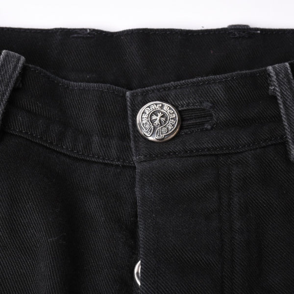 CHROME HEARTS FLEURKNEE DNM PANTS Flair knee denim pants Size 31R Horseshoe Silver 925 Good Condition Used 4a001539