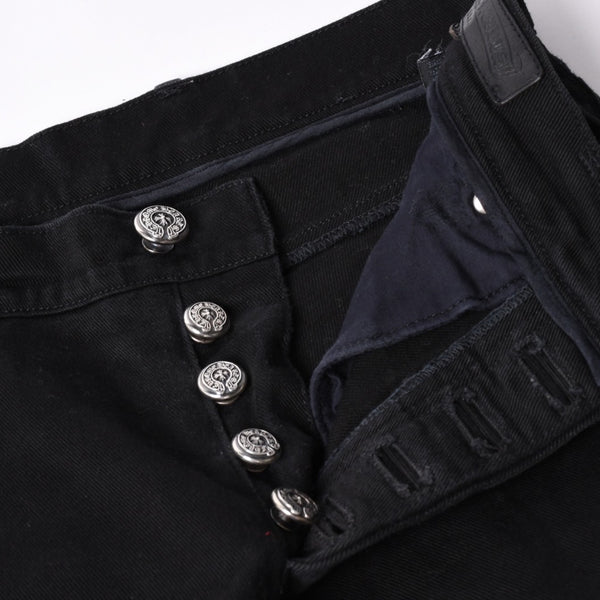 CHROME HEARTS FLEURKNEE DNM PANTS Flair knee denim pants Size 31R Horseshoe Silver 925 Good Condition Used 4a001539