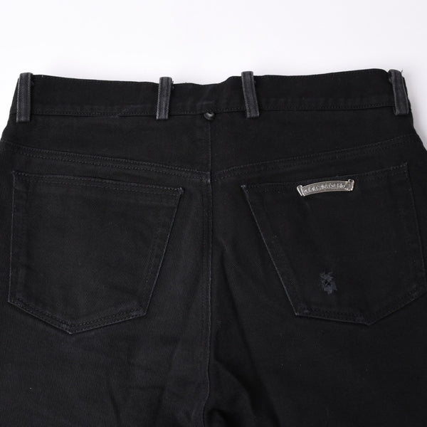 CHROME HEARTS FLEURKNEE DNM PANTS Flair knee denim pants Size 31R Horseshoe Silver 925 Good Condition Used 4a001539