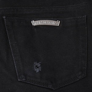 CHROME HEARTS FLEURKNEE DNM PANTS Flair knee denim pants Size 31R Horseshoe Silver 925 Good Condition Used 4a001539