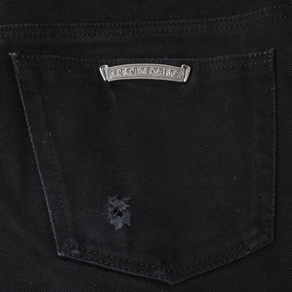 CHROME HEARTS FLEURKNEE DNM PANTS Flair knee denim pants Size 31R Horseshoe Silver 925 Good Condition Used 4a001539