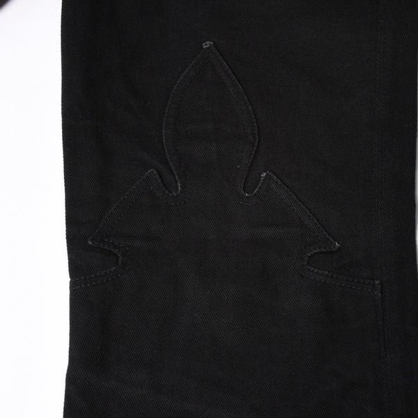 CHROME HEARTS FLEURKNEE DNM PANTS Flair knee denim pants Size 31R Horseshoe Silver 925 Good Condition Used 4a001539