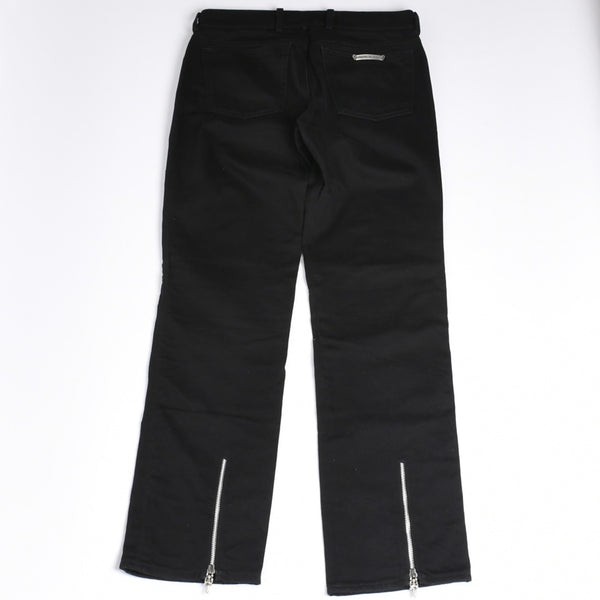 Very good condition CHROME HEARTS FLEURKNEE DNM PANTS Flare knee denim pants jeans size 31×31 dagger zip used 4a001540