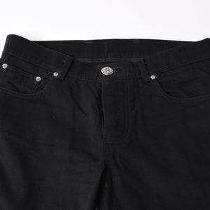 Very good condition CHROME HEARTS FLEURKNEE DNM PANTS Flare knee denim pants jeans size 31×31 dagger zip used 4a001540