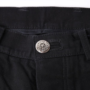 Very good condition CHROME HEARTS FLEURKNEE DNM PANTS Flare knee denim pants jeans size 31×31 dagger zip used 4a001540