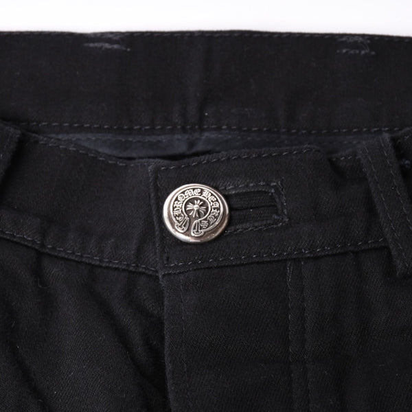 Very good condition CHROME HEARTS FLEURKNEE DNM PANTS Flare knee denim pants jeans size 31×31 dagger zip used 4a001540