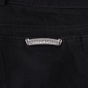 Very good condition CHROME HEARTS FLEURKNEE DNM PANTS Flare knee denim pants jeans size 31×31 dagger zip used 4a001540