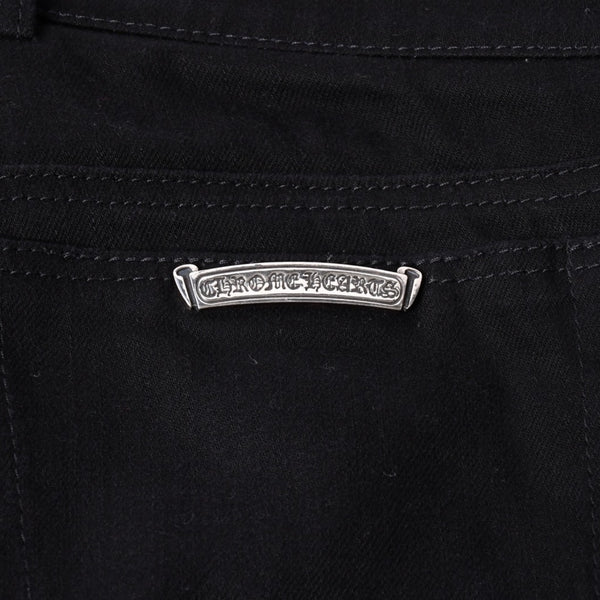 Very good condition CHROME HEARTS FLEURKNEE DNM PANTS Flare knee denim pants jeans size 31×31 dagger zip used 4a001540