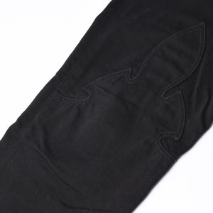 Very good condition CHROME HEARTS FLEURKNEE DNM PANTS Flare knee denim pants jeans size 31×31 dagger zip used 4a001540