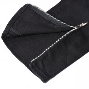 Very good condition CHROME HEARTS FLEURKNEE DNM PANTS Flare knee denim pants jeans size 31×31 dagger zip used 4a001540