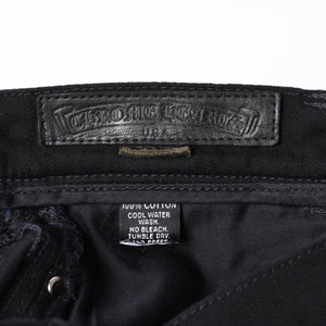 Very good condition CHROME HEARTS FLEURKNEE DNM PANTS Flare knee denim pants jeans size 31×31 dagger zip used 4a001540