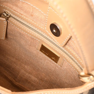 FENDI フェンディ Shoulder Bag ショルダーバッグ ズッカ キャンバス レザー ブラウン ベージュ ゴールド 24088BR234038 美品 中古 4a001143