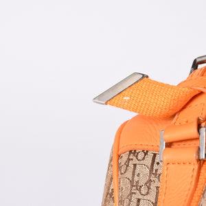 Christian Dior Handbag Mini Boston Bag 07-BO-0095 Orange Brown Good Condition Used 4a001167