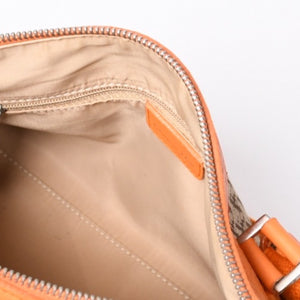Christian Dior Handbag Mini Boston Bag 07-BO-0095 Orange Brown Good Condition Used 4a001167