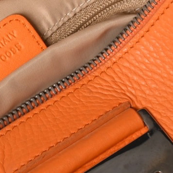 Christian Dior Handbag Mini Boston Bag 07-BO-0095 Orange Brown Good Condition Used 4a001167
