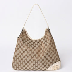 GUCCI グッチ GGキャンバス ニューブリット レザー ショルダーバッグ トートバッグ 169947 美品 中古 4a001655