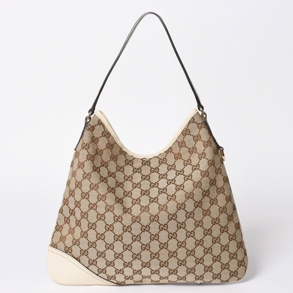 GUCCI グッチ GGキャンバス ニューブリット レザー ショルダーバッグ トートバッグ 169947 美品 中古 4a001655