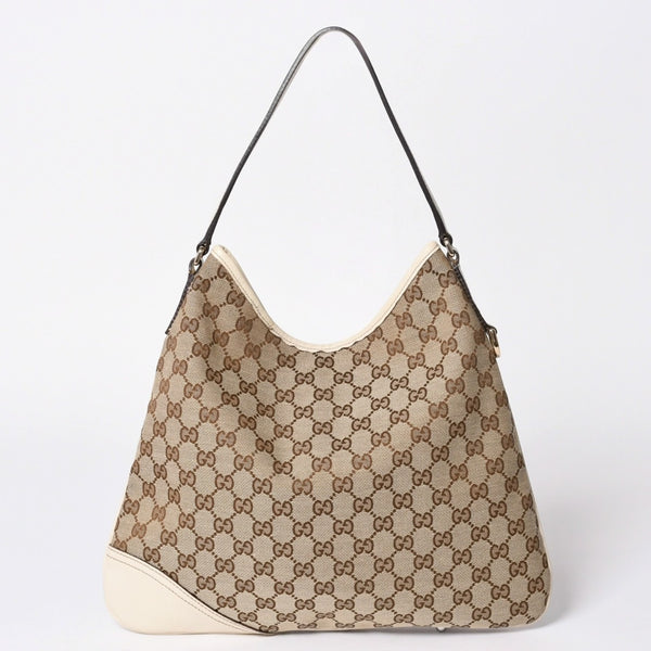 GUCCI グッチ GGキャンバス ニューブリット レザー ショルダーバッグ トートバッグ 169947 美品 中古 4a001655