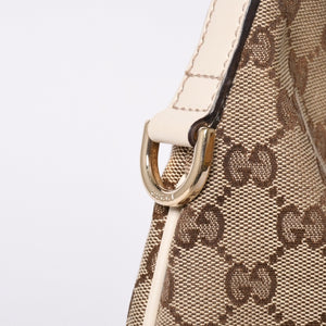 GUCCI グッチ GGキャンバス ニューブリット レザー ショルダーバッグ トートバッグ 169947 美品 中古 4a001655
