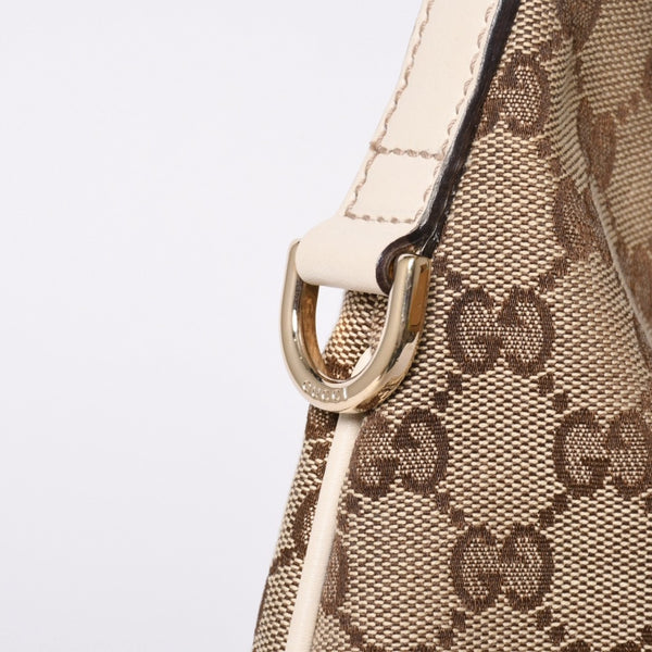 GUCCI グッチ GGキャンバス ニューブリット レザー ショルダーバッグ トートバッグ 169947 美品 中古 4a001655