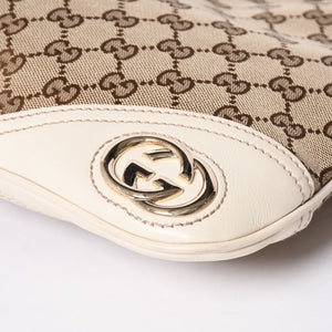 GUCCI グッチ GGキャンバス ニューブリット レザー ショルダーバッグ トートバッグ 169947 美品 中古 4a001655